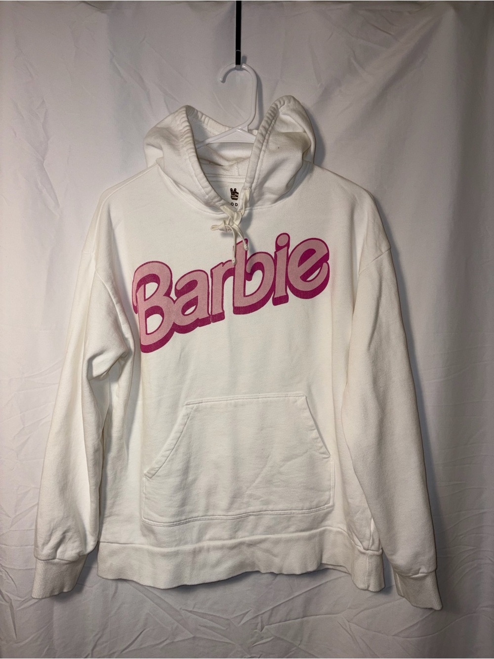 Junk Food Clothing Barbie White Hoodie 100% Cotton